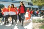 Students march on-campus in reflection of Egyptian protest