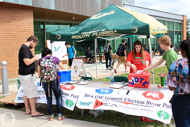 Students favor Crist in straw poll