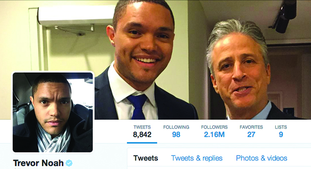 Trevor Noah’s Twitter doesn’t show his daily self