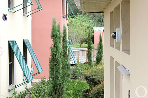 Cameras installed outside dorms