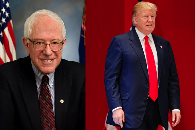 Trump and Sanders: political peas in a pod