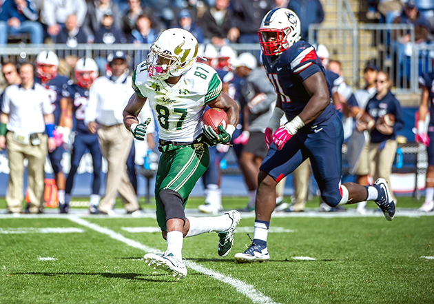 USF’s Rodney Adams shakes off injury for career day in win at UConn