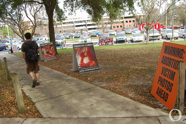 Anti-abortion group brings graphic images to campus