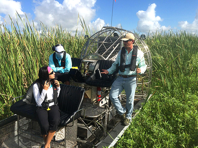 USF student interns in Florida Everglades