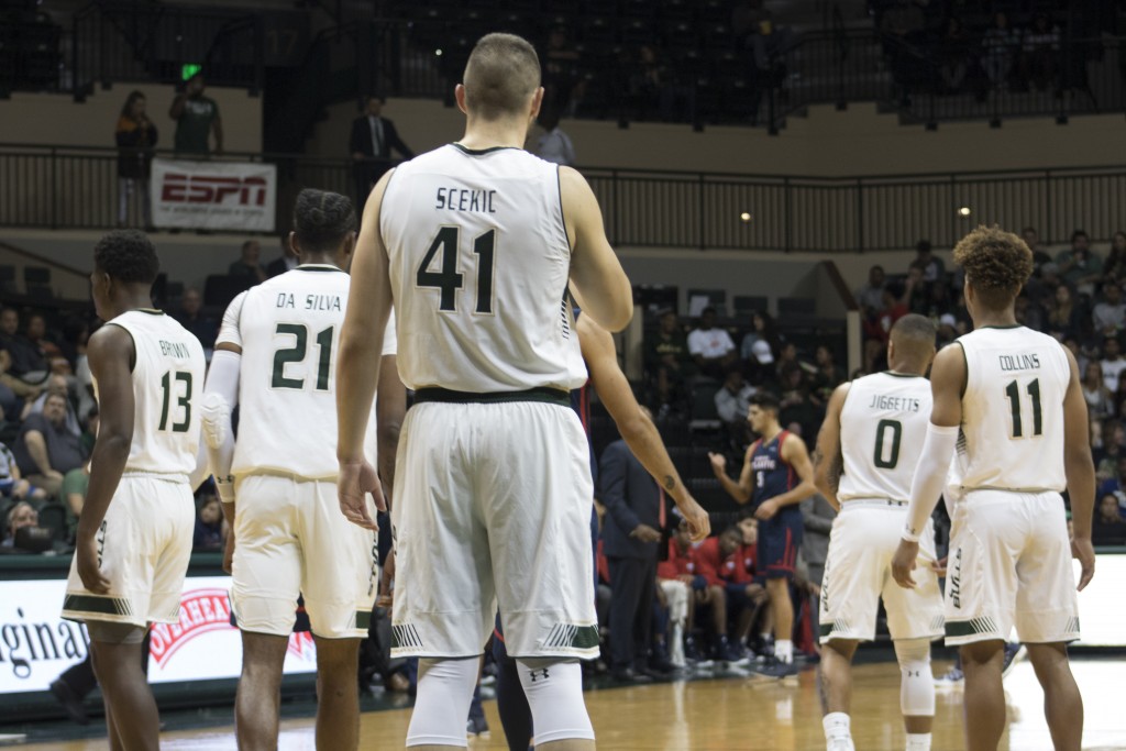 Bulls win tight game over Stetson 75-72 for second win of season