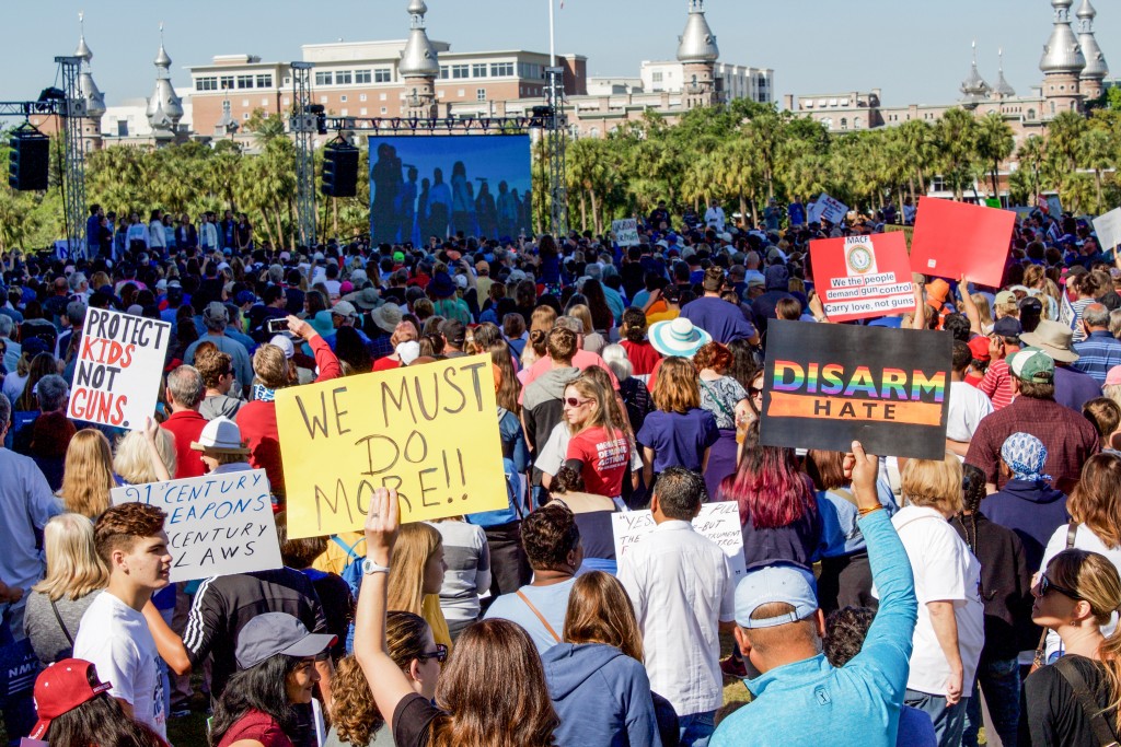 Students and community members march against gun violence