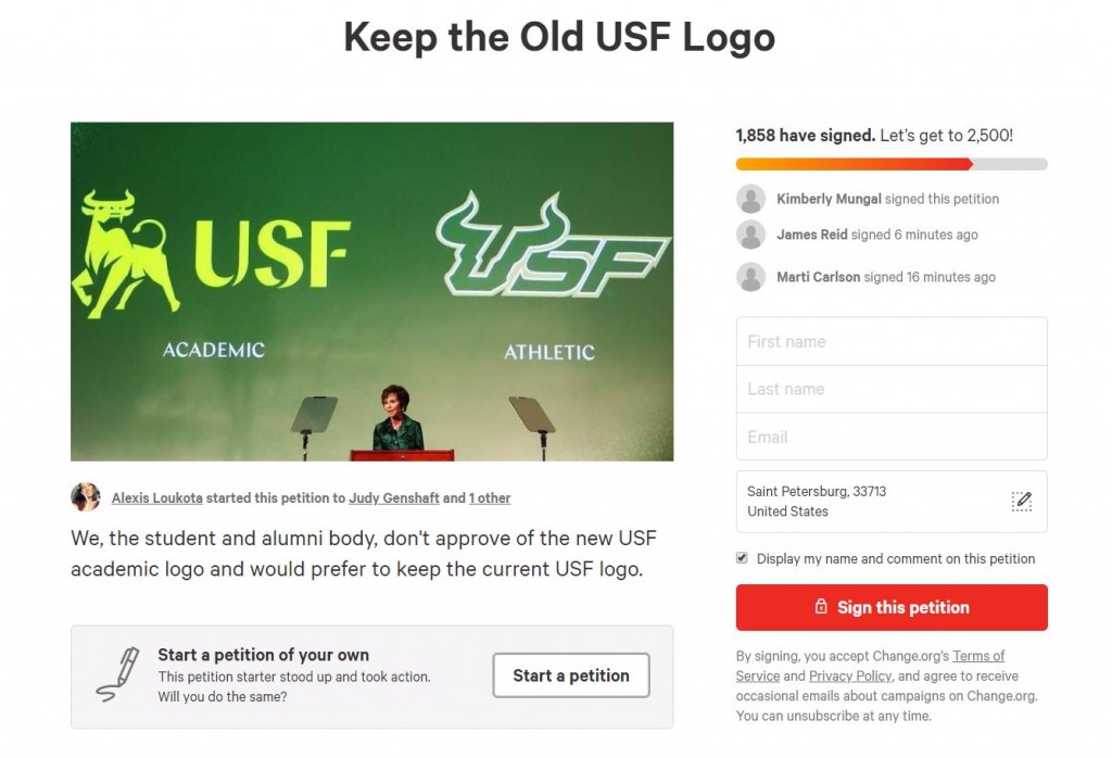 Students begin online petitions to protest new academic logo