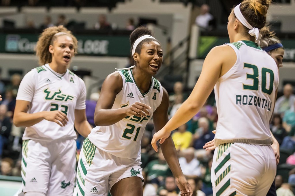 Women’s basketball stumbles in non-conference play, wins first AAC game