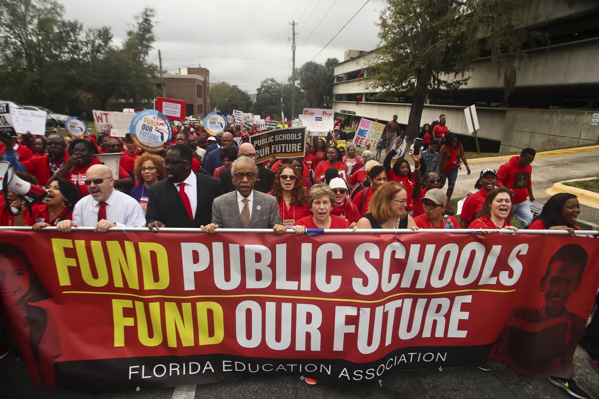 Florida teachers march for the education students deserve
