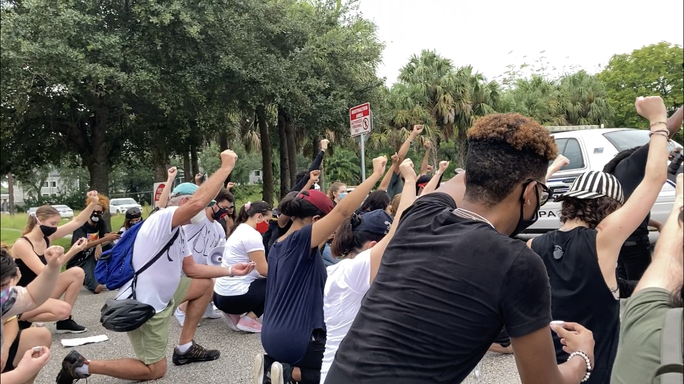 Rain or shine, students protest against police brutality over the weekend