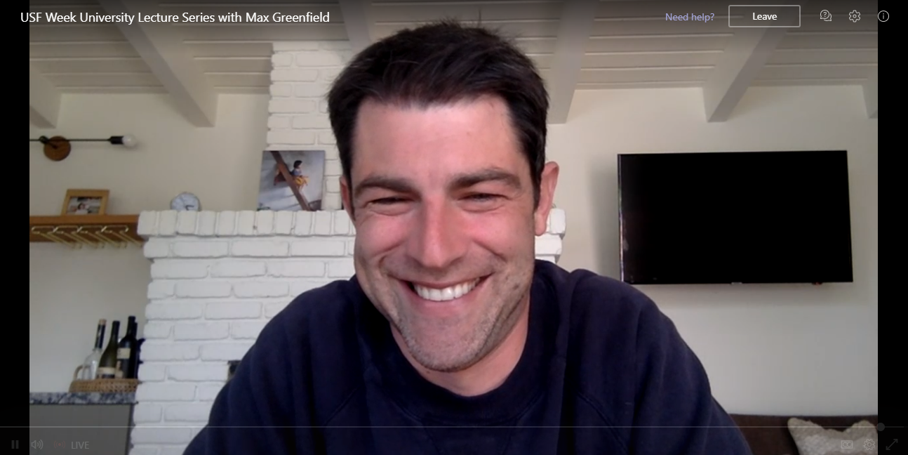 USF Week commences with laughter-filled ULS with Max Greenfield