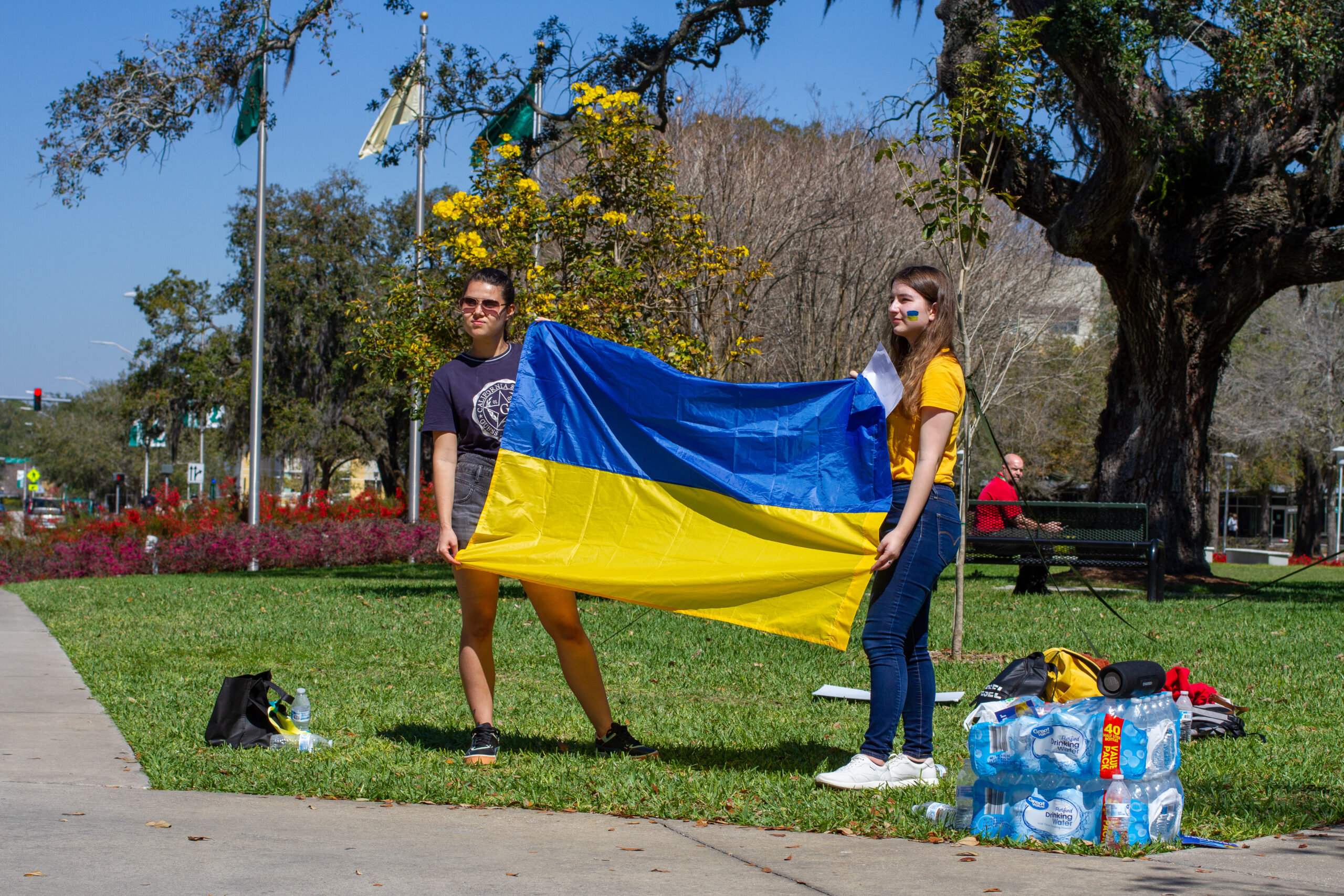 Ukrainian students raise awareness for humanitarian resources, request university support