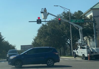 Traffic sensors placed at some intersections on Tampa campus