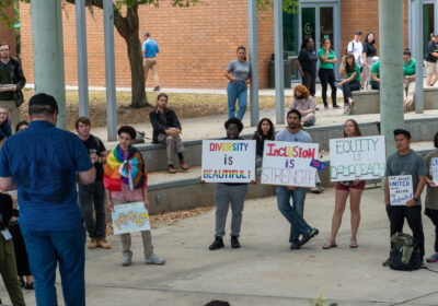 Students, faculty rally against state legislation targeting diversity initiatives