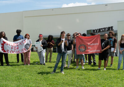 Students for Socialism hold rally against cost of on-campus living
