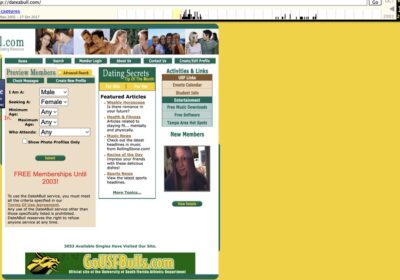 Are you Date-A-Bull? This early 2000s dating site allowed students to find their match